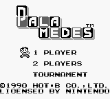 Palamedes title screen for GameBoy